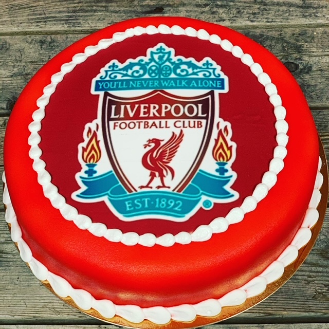 Rød Liverpool-kake